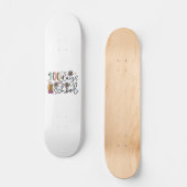 100 dagen sublimatie op school persoonlijk skateboard (Voorkant)