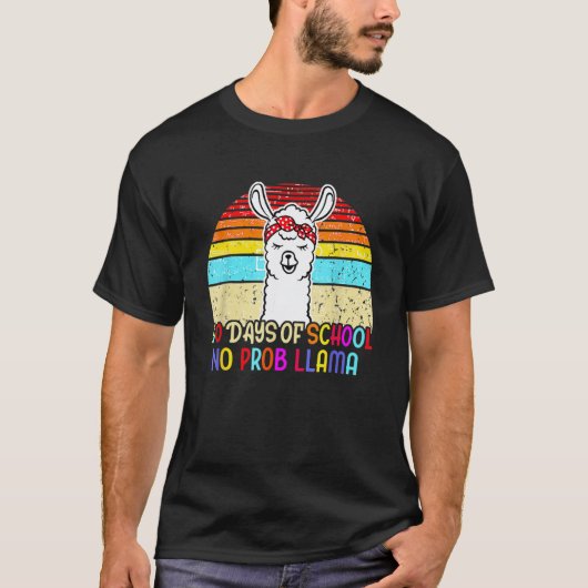 100 Dagen T-Shirt Geen Probllama Lama 100ste (Voorkant)