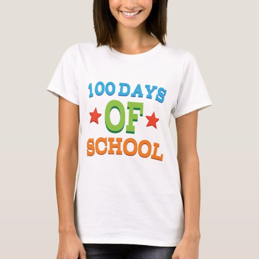 100 dagen T-shirt van de leerschool (Voorkant)