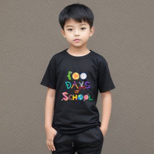 100 dagen T-shirt voor Kinderen 100 dagen helderde