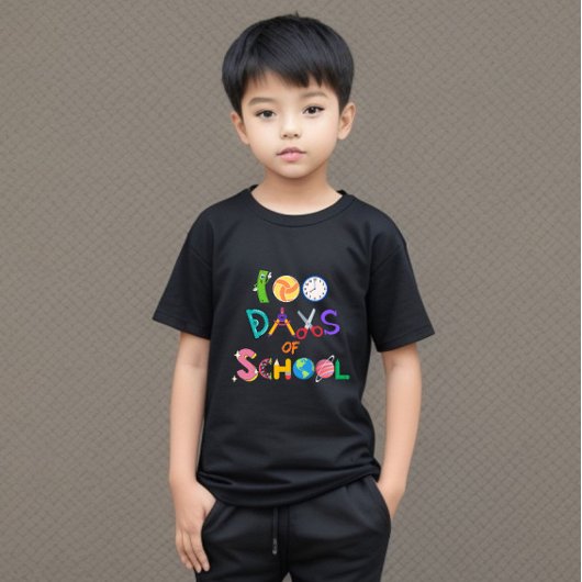 100 dagen T-shirt voor Kinderen 100 dagen helderde