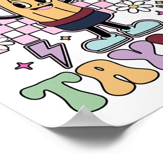 100 dagen taylor leraar voor kinderen 100e dag van poster (Hoek)