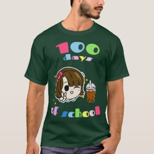 100 dagen thee chocolade van een schoolmeisje t-shirt