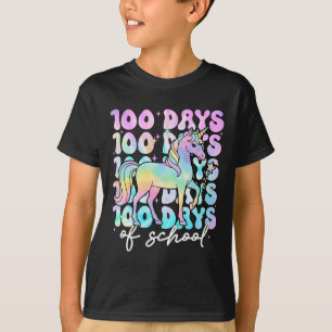 100 dagen unicorn meisjes 100ste dag van school t-shirt