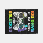 100 dagen van 1e klas niveau ontgrendelde gamer vi fleece deken (Voorkant (Horizontaal))