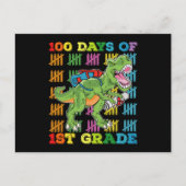 100 dagen van 1e klas T Rex Dinosaur School Briefkaart (Voorkant)