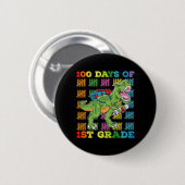 100 dagen van 1e klas T Rex Dinosaur School Ronde Button 5,7 Cm (Voorkant /achterkant)