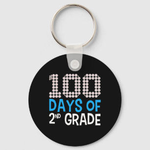 100 dagen van 2e klas honkbal sport 100e dag van sleutelhanger