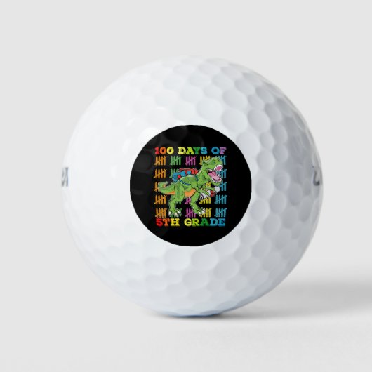 100 dagen van 5e klas T rex dinosaurus school Golfballen (Voorkant)