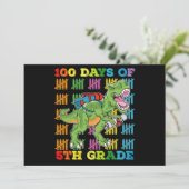 100 dagen van 5e klas T rex dinosaurus school Kaart (Staand voorkant)