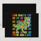 100 dagen van 5e klas T rex dinosaurus school Kaart (Voorkant / Achterkant)
