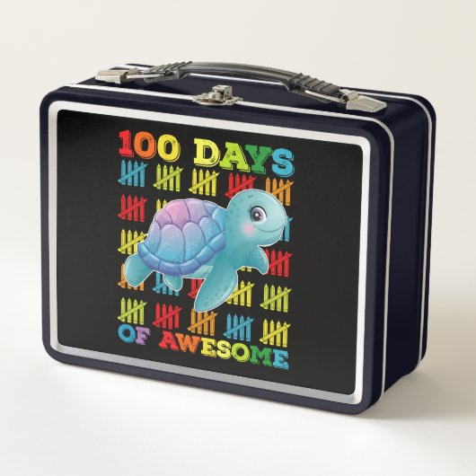 100 dagen van Awesome Turtle 100ste dag van school (Voorkant)