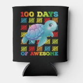 100 dagen van Awesome Turtle 100ste dag van school Blikjeskoeler (Voorkant)