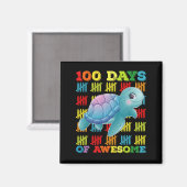 100 dagen van Awesome Turtle 100ste dag van school Magneet (Voorkant / Achterkant)