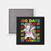 100 dagen van Awesome Unicorn 100ste dag van schoo Magneet (Voorkant / Achterkant)