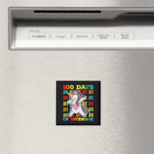 100 dagen van Awesome Unicorn 100ste dag van schoo Magneet (Insitu (Vaatwasser))
