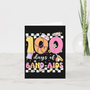 100 dagen van Band Aids School Nurse 100ste dag va Kaart