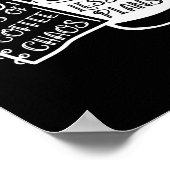 100 dagen van Coffee Chaos Fun Teacher T - shirts Poster (Hoek)