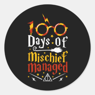 100 dagen van de 100e schooldag ronde sticker