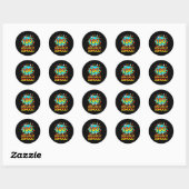 100 dagen van de 100e schooldag superieur ronde sticker (Vel)