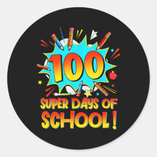100 dagen van de 100e schooldag superieur ronde sticker