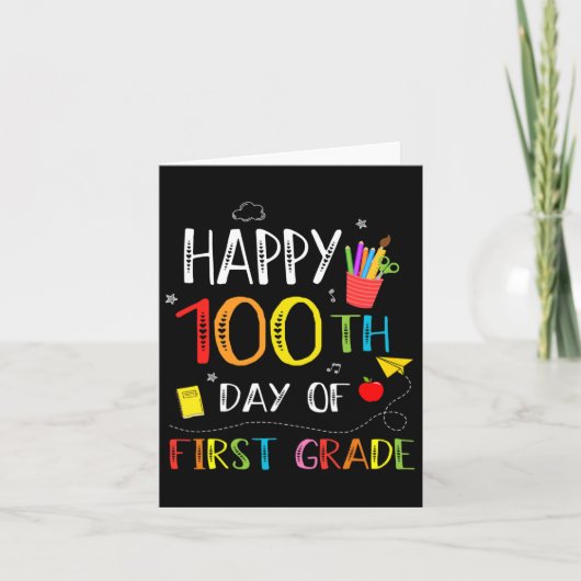 100 dagen van de 100e schooldag van de eerste graa kaart (Voorkant)