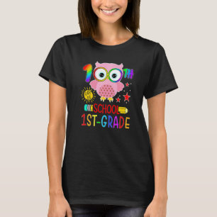 100 dagen van de 1e klas Mooie Uil 100ste dag van T-shirt