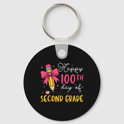 100 dagen van de 2e klas 100ste dag van school T Sleutelhanger (Voorkant)