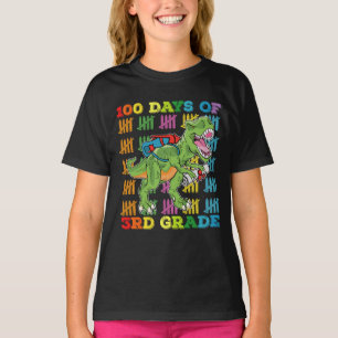 100 dagen van de 3e klas T Rex dinosaurus school T-shirt