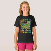 100 dagen van de 4e klas T Rex dinosaurus school T-shirt (Voorkant volledig)