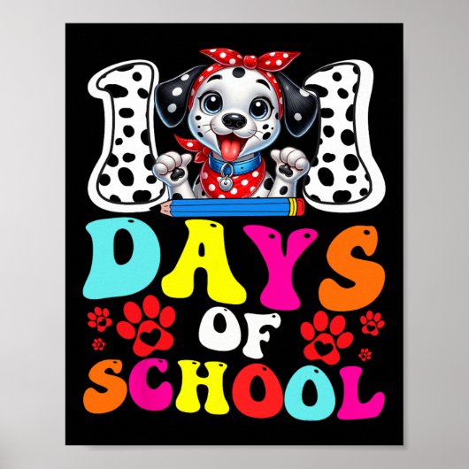 100 dagen van de Dalmatische hond van de school 10 Poster (Voorkant)