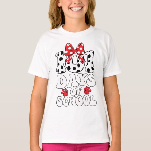 100 dagen van de Dalmatische hond van de school 10 T-shirt (Voorkant)
