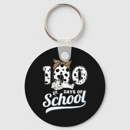 100 dagen van de Dalmatische school jongens meisje Sleutelhanger (Voorkant)