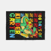 100 Dagen van de Dinosaurus van de kleuterschool 1 Fleece Deken (Voorkant (Horizontaal))