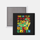 100 Dagen van de Dinosaurus van de kleuterschool 1 Magneet (Voorkant / Achterkant)