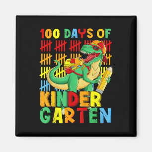 100 Dagen van de Dinosaurus van de kleuterschool 1 Magneet