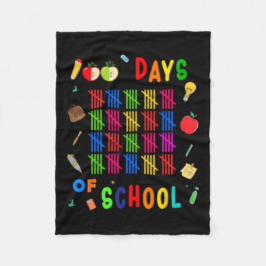 100 dagen van de eerste 100 dagen van de schooller fleece deken (Voorkant)