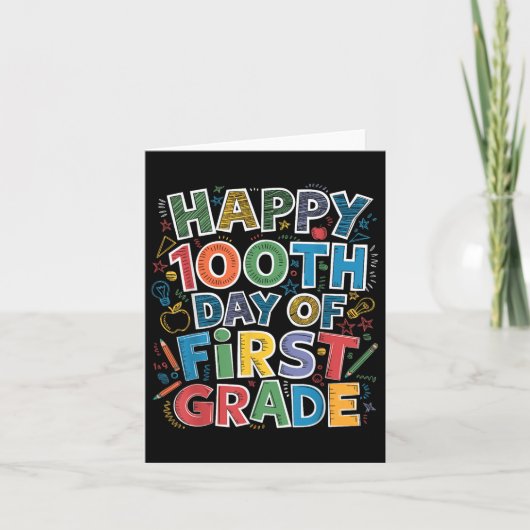 100 dagen van de eerste klas docent Kinder 100e Kaart (Voorkant)