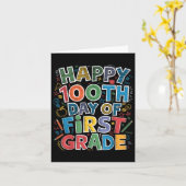 100 dagen van de eerste klas docent Kinder 100e Kaart (Gele Bloem)