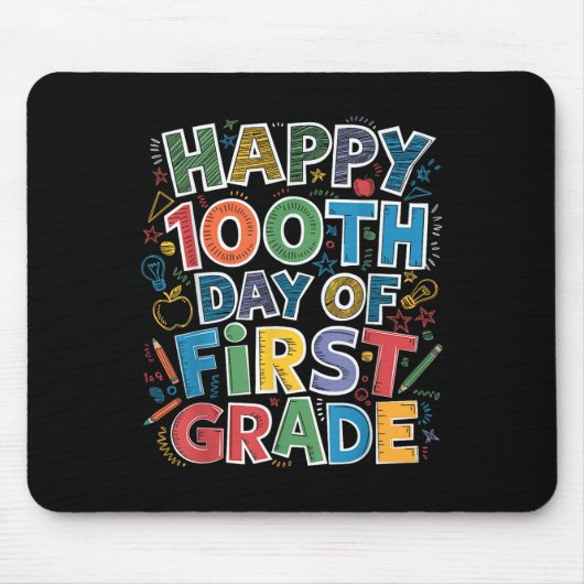 100 dagen van de eerste klas docent Kinder 100e Muismat (Voorkant)