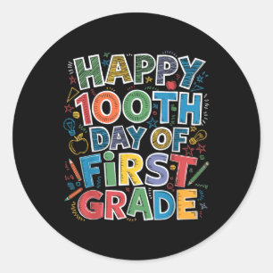 100 dagen van de eerste klas docent Kinder 100e Ronde Sticker