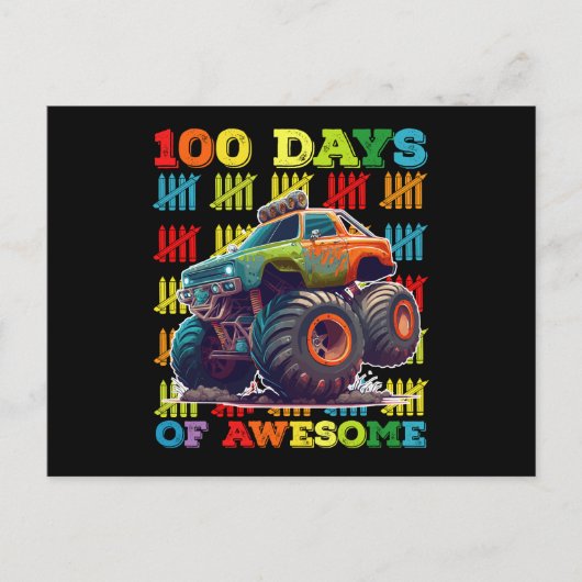 100 dagen van de Geweldige school van de Monstervr Briefkaart (Voorkant)