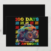 100 dagen van de Geweldige school van de Monstervr Kaart (Voorkant / Achterkant)