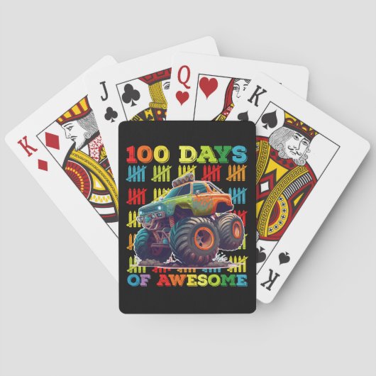 100 dagen van de Geweldige school van de Monstervr Pokerkaarten (Achterkant)