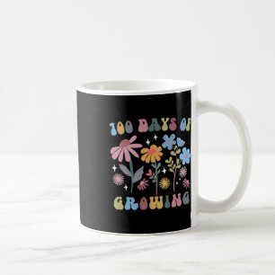 100 dagen van de groeiende retro boho bloem 100ste koffiemok
