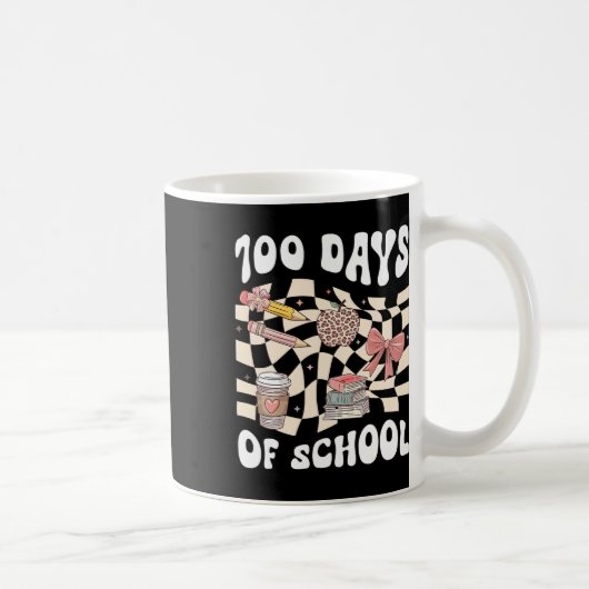 100 dagen van de leraar Coquette Bow 100ste dag Koffiemok (Rechts)