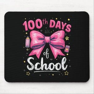 100 dagen van de leraar Coquette Bow 100ste dag Muismat