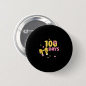 100 dagen van de leraar Coquette Bow 100ste dag Ronde Button 5,7 Cm (Voorkant /achterkant)