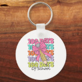 100 dagen van de leraar Coquette Bow 100ste dag Sleutelhanger (Voorkant)
