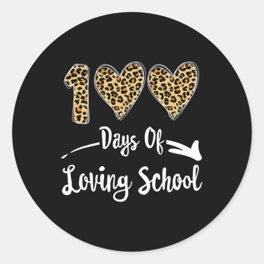 100 dagen van de liefdesschool ronde sticker (Voorkant)